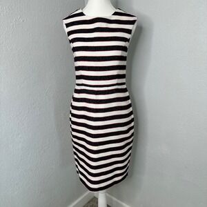 Banana Republic red white blue Size 2 Sleeveless Striped womens dress